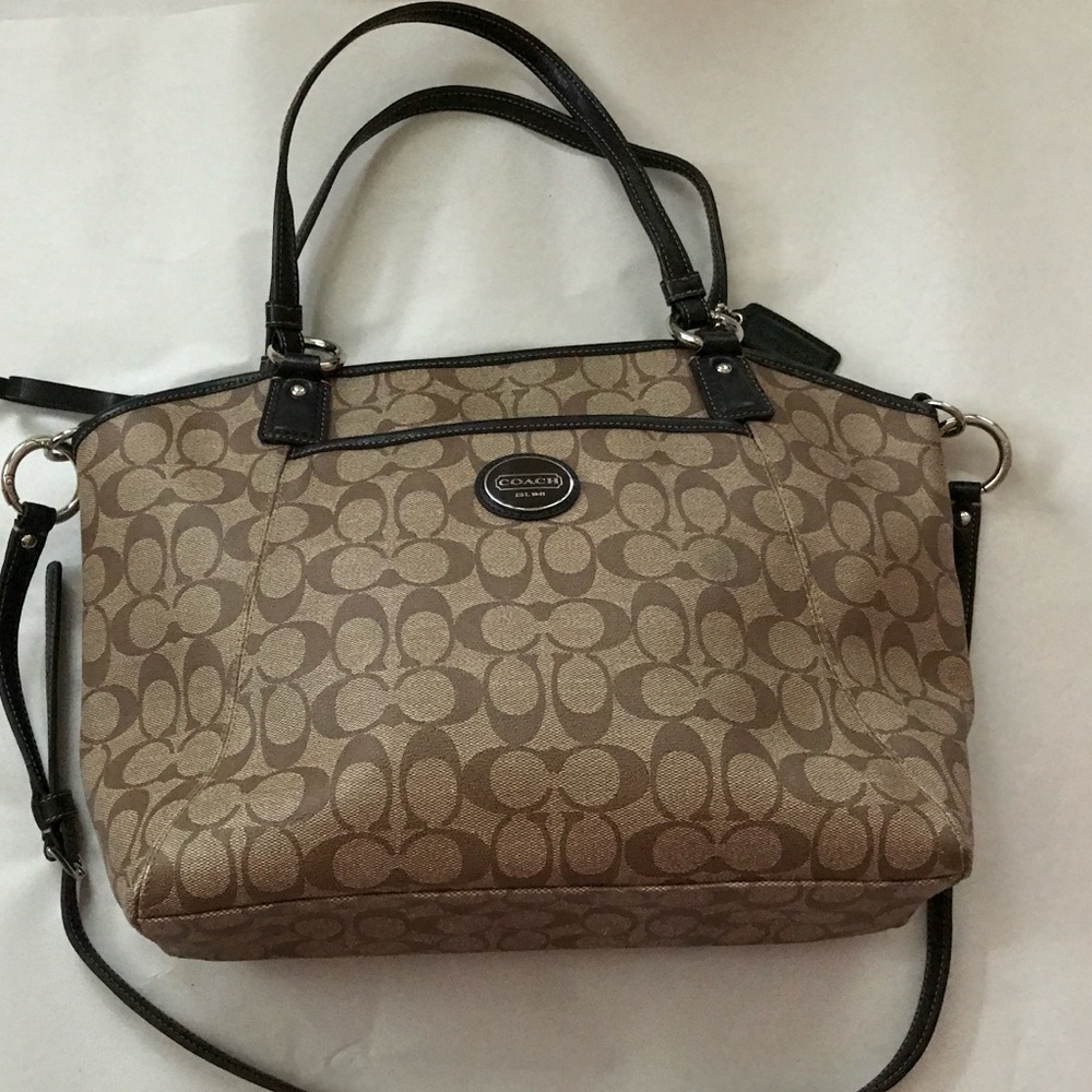 Coach Brown Signature Tote Bag - Picture 6 of 9